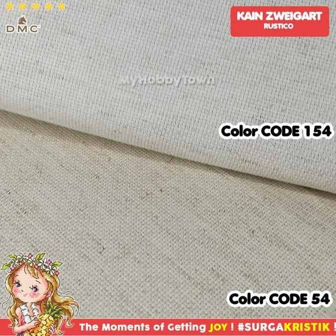 New | Kain Sulam Kristik Strimin Linen Aida 14Ct Zweigart Rustico Karung