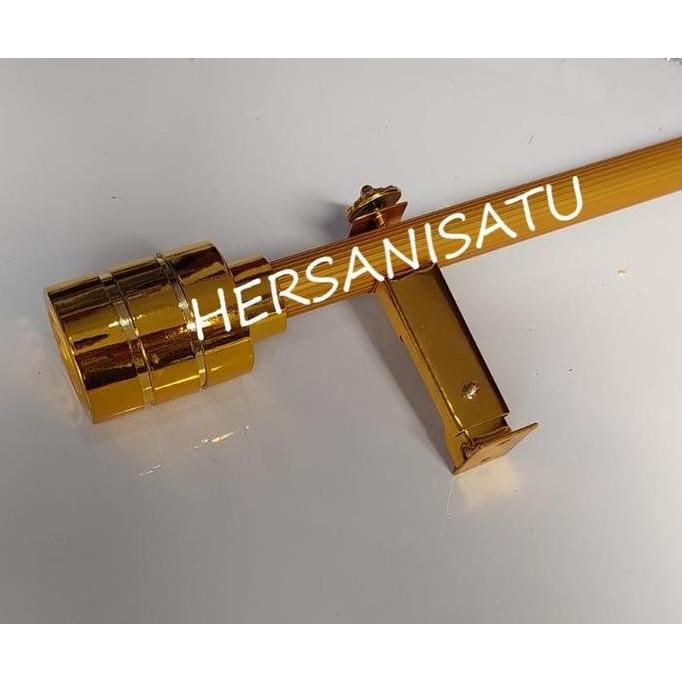 Fmly- Hersanisatu Besi Gorden 1 Meter Full Set Batang Hordeng Pintu Jendela Kayu Dipasang Di Dinding