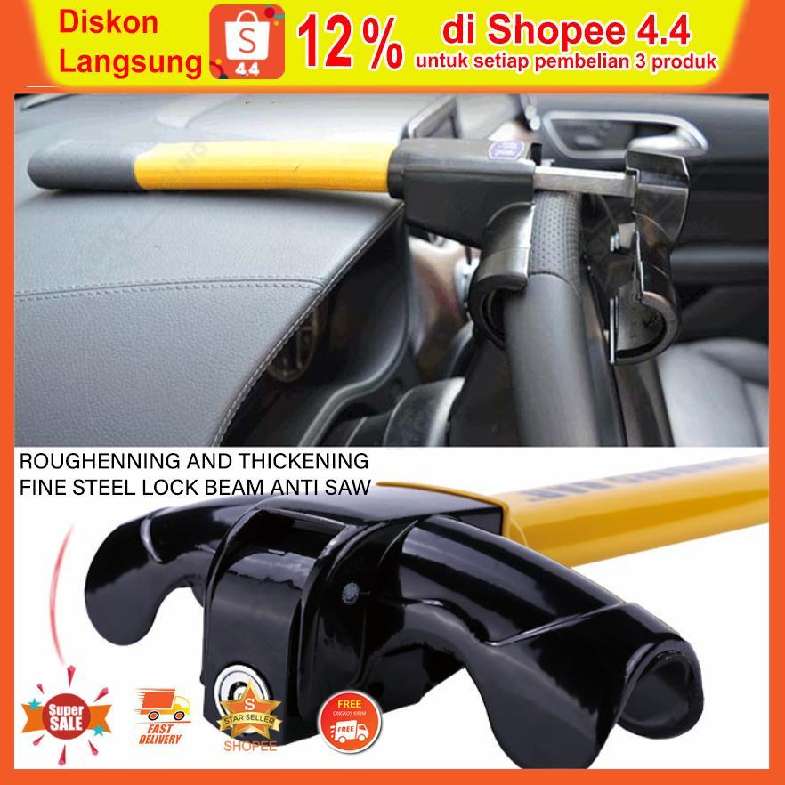 kunci pengaman mobil anti maling universal |  kunci anti maling mobil armoured bar kuning | kunci st