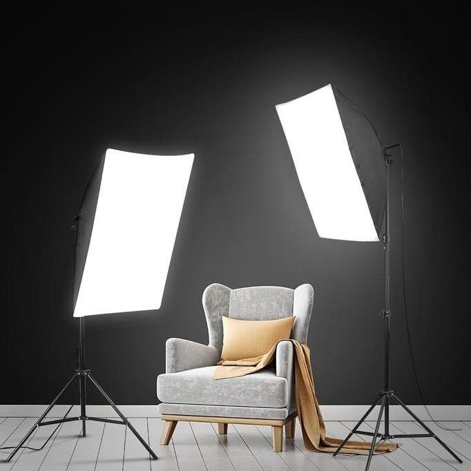Xxct- Paket Lighting Studio Photo Video Komplit Lampu Continuous Softbox Set