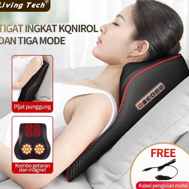 Pijat multifungsi bahu dan tulang belakang leher dengan bantalan pijat listrik / Bantal pijat mobil 