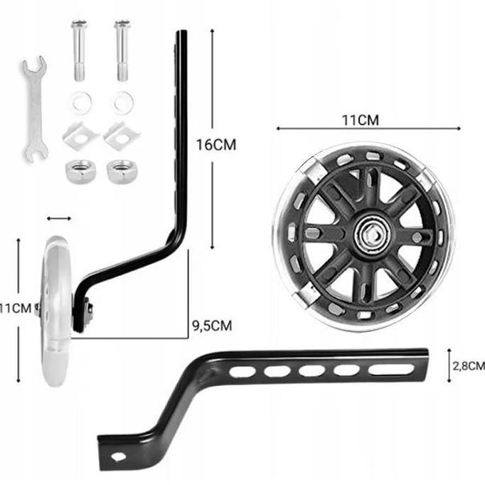 NDA 2pcs/Set Roda Bantu Sepeda Anak 12 Kuat Roda Sepeda Anak Samping  Universal Roda Tambahan Sepeda