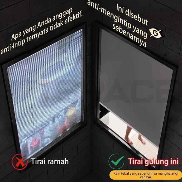 Fmly- Tirai Gorden Tirai Kantor Tarik Roller Blind Tirai Jendela Aesthetic Gorden Tarik Tirai Roller
