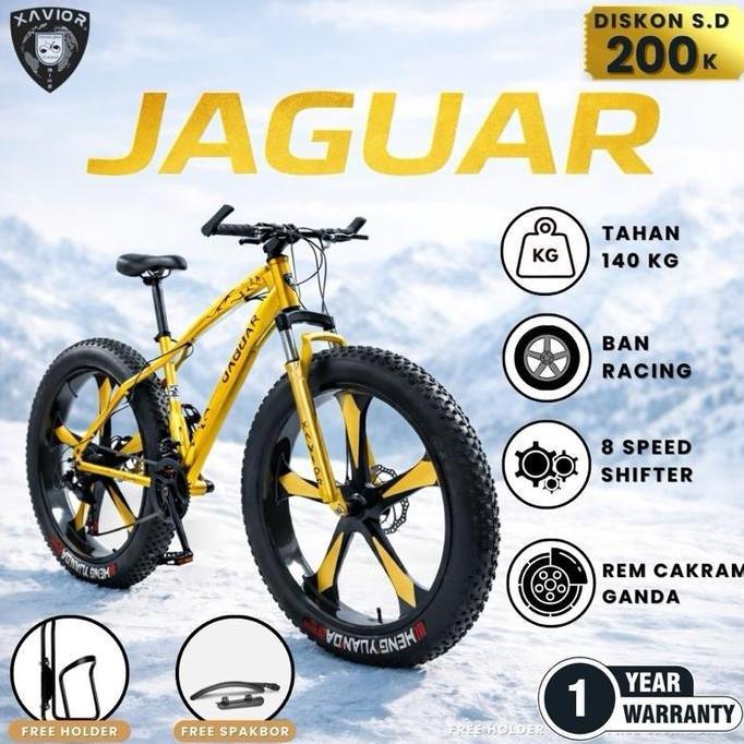 Terlaris Xavior Jaguar Sepeda Gunung Mtb 26 Inch Ban Besar Racing Wheels 24 Speed
