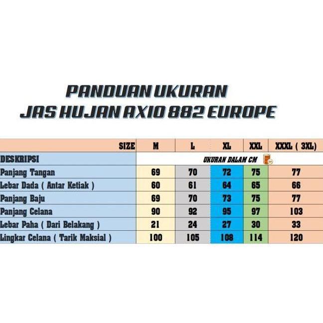 Jas Hujan AXIO Original XXL - XXXL