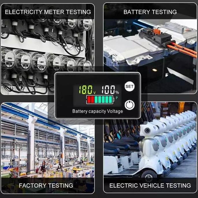 SUPNOVA BATTERY CAPACITY VOLTAGE MOTOR DAN SEPEDA LISTRIK 8V - 100V LITHIUM/ VOLTMETER INDIKATOR LEV