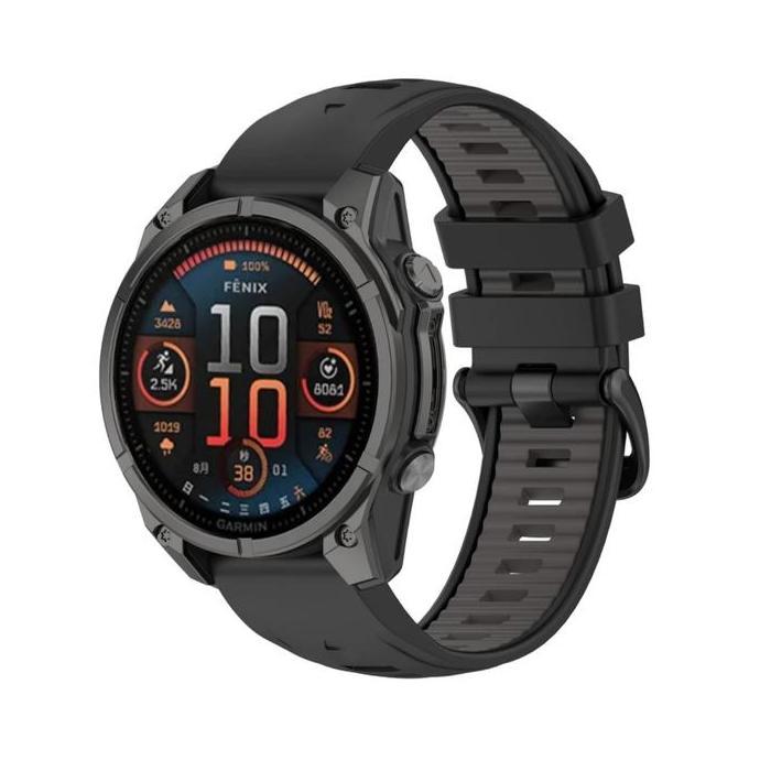 TERBARU - MF8 22mm Strap Kompatibel For Garmin Forerunner 970 965 955 945 Quick Fit Rubber Silikon -
