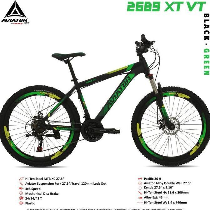Terlaris Sepeda Gunung / Mtb 27.5" Aviator 2689 Xt Vt