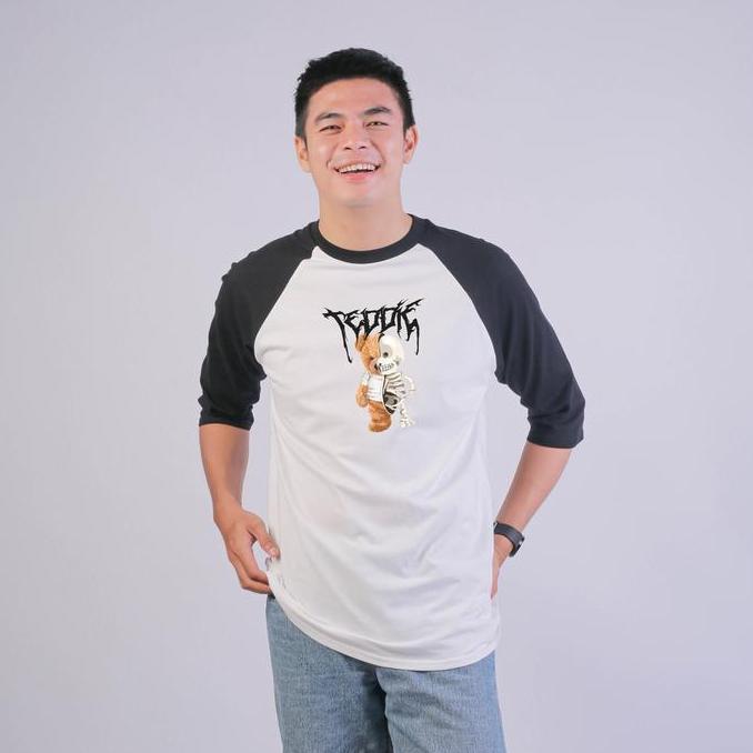 Kaos Raglan NSA Teddie S-Xxl Sablon Pria dan Wanita