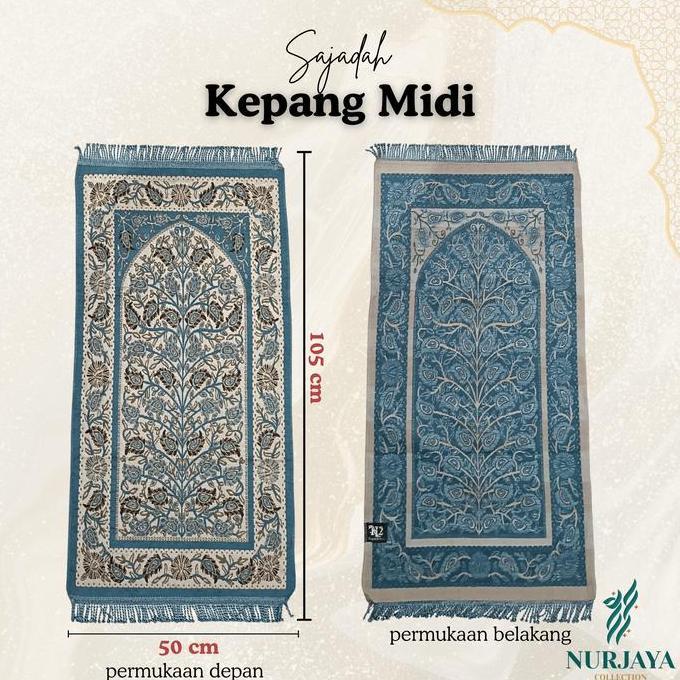 Spesial Bal 100 Pcs - Sajadah Kepang Midi 50X105Cm Bahan Polyester Rajut Lembut Tebal Motif Turki Is