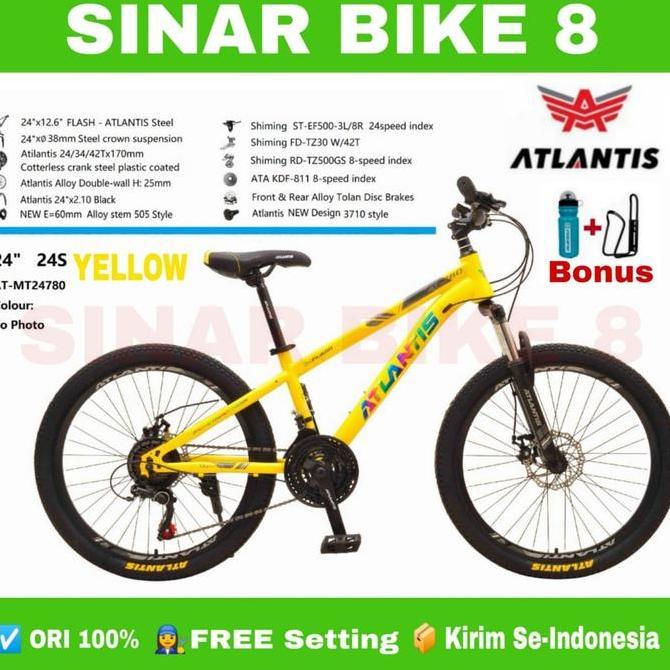 Terlaris Sepeda Gunung Mtb Atlantis At 780 24 Speed Ukuran 24 26 27.5 Inch