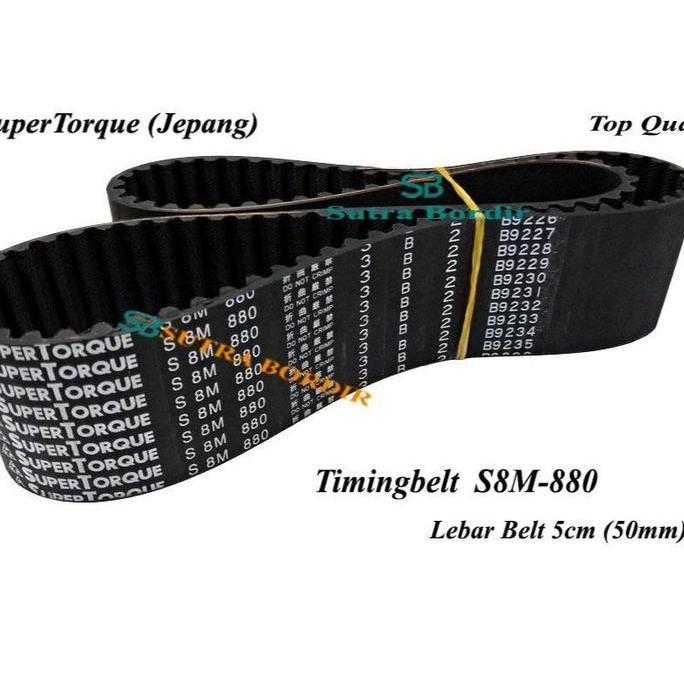 HARGA DISC - timingbelt S8M 880 lebar 5cm mbl Jepang vbelt Supertorque Mitsuboshi 8M880 timingbelt s
