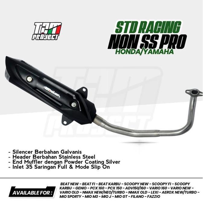 Tzm Project Knalpot Std Non Ss Pro Honda Beat Scoopy Fi Vario 125/150