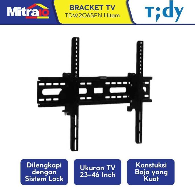 Ready Bracket Tv Dinding 23-55 Inch Hitam - Universal, Adjustable - Tidy | Original 100%