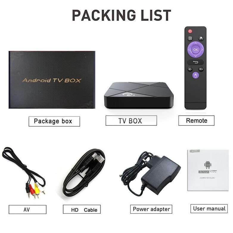 bestpromo stb android box tv ram 2gb 16gb q3 android 9/mxq pro 4k