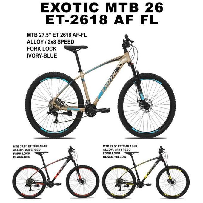 Terlaris Sepeda Gunung / Mtb 26" Exotic Et 2618 Af Fl