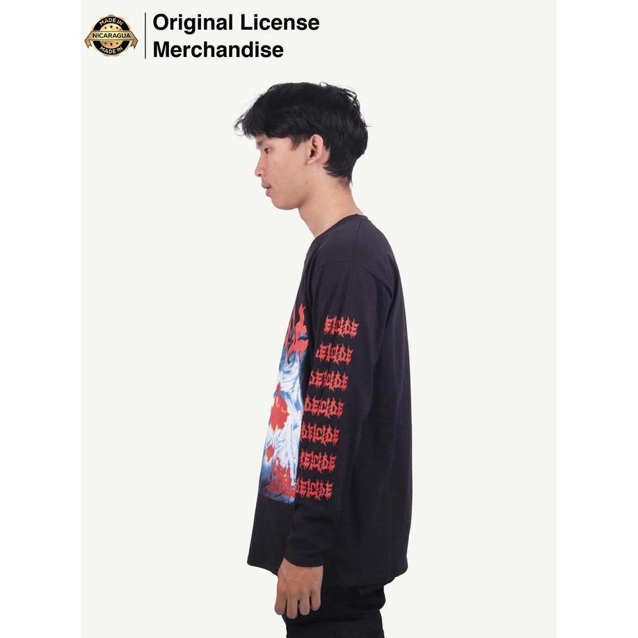 Baju Kaos Panjang Long Sleeve Katun Pria DEICIDE Once Upon The Cross