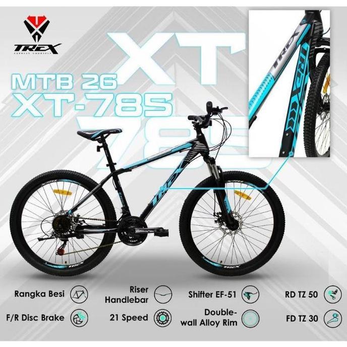 Terlaris Sepeda Mtb 26 Trex Xt 785 Murah / Sepeda Gunung 26 Trex 785 21 Speed Murah