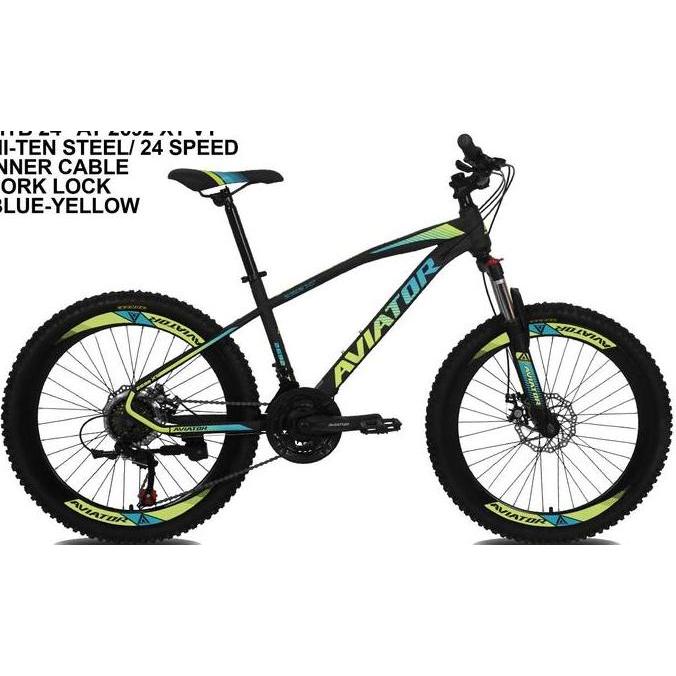 Terlaris Sepeda Gunung Mtb 24 Inch Aviator 2692 Xt Velg Tinggi Fl