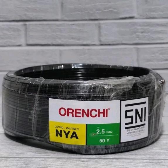 Orenchi Kabel Nya 2.5Mm Tembaga Murni Full Sni Lmk 1Roll 50 Yard Kabel Kawat Tunggal 2.5 Mm Kabel Sn