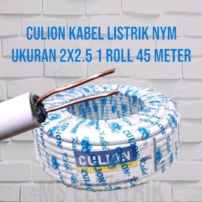Kabel Listrik Kawat Tembaga Culion 2X2,5 Isi 2 Kawat Kabel Putih Harga 1 Meter Culion Sni