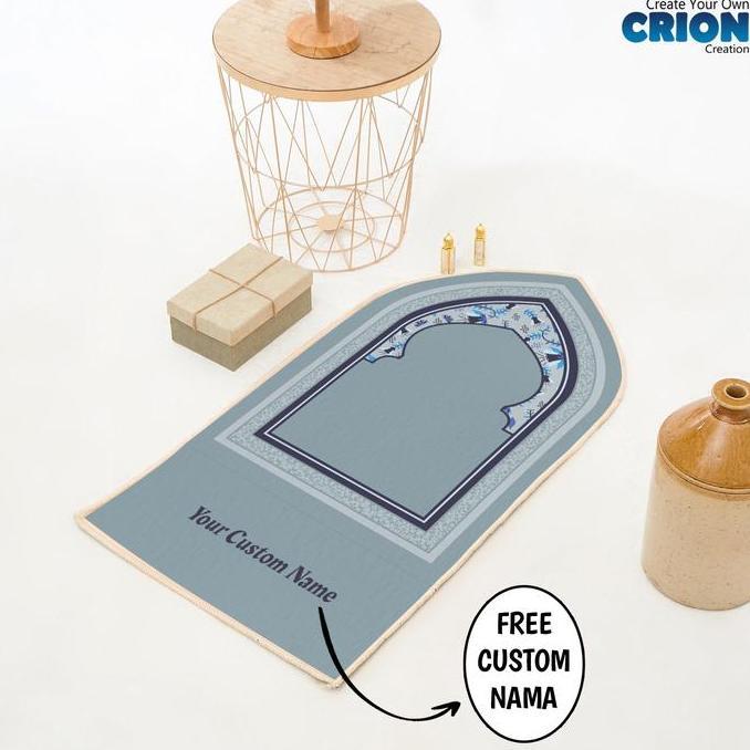 Diskon Sajadah Kubah Dewasa Tebal Dengan Bulu Halus Motif Batik - Bisa Custom Nama - By Crion