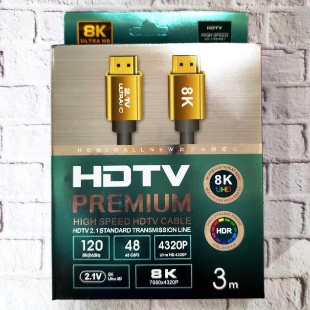 DE189 >> HDMI 8K 3 METER / KABEL HDMI 3METER 8K / KABEL HDMI TO HDMI 8K 3 METER / HDMI KABEL 8K