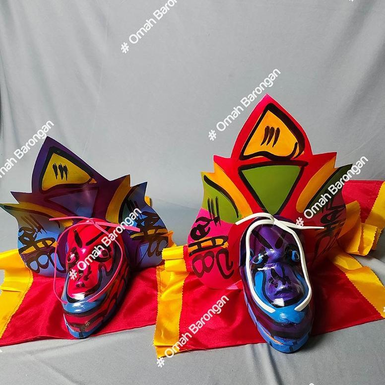 Smile Today Barongan Anak Mainan Caplokan Spon Ukuran Kecil Motif Kayu Devil