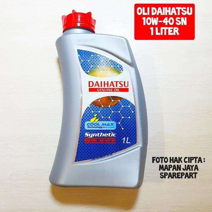 AKARAY DAIHATSU GENUINE OIL - OLI DAIHATSU 10W-40 API SN SYNTHETIC 1L
