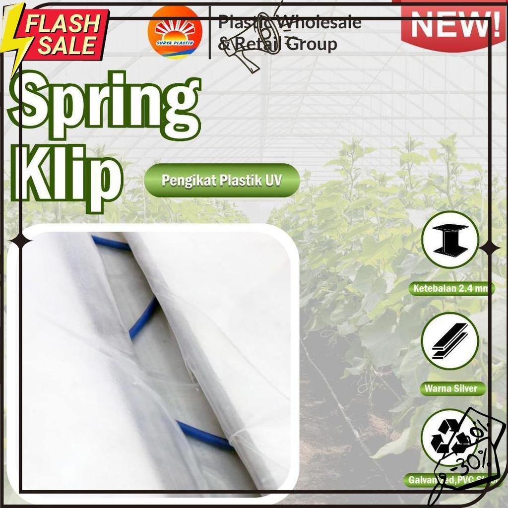 Penjepit Plastik Uv / Spring Klip Alat Pasang Plastik Uv Meledak