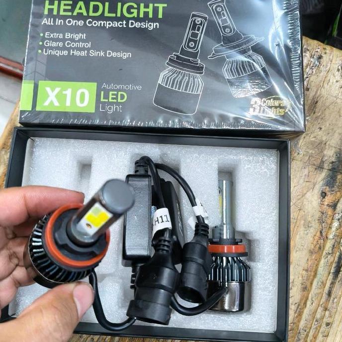 X10 H11 H13 H16  Luximos Led Nine Putih Kuning Ice Blue Allshop