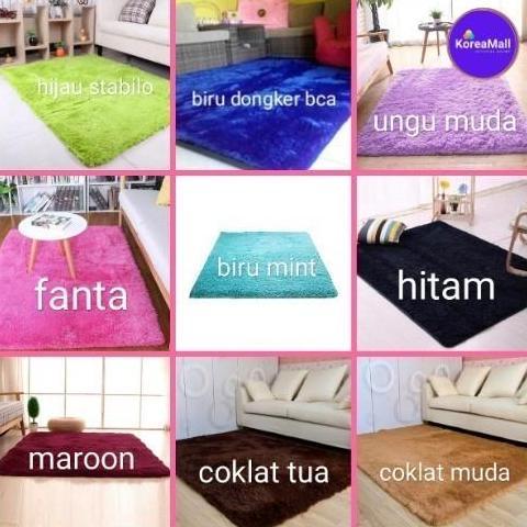 Karpet bulu KOREA IMPORT 200x150 + bantal rasfur kasur surpet TERMURAH