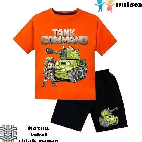AI173 ~ setelan baju anak laki-laki perempuan baju kaos anak laki-laki perempuan motif mobil tentara