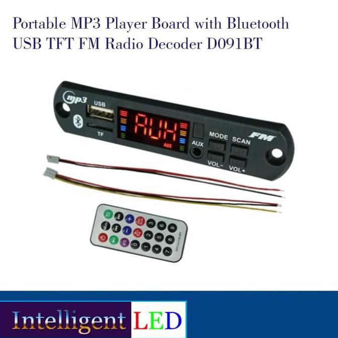 Portable MP3 Player with Bluetooth USB TFT FM Radio D091BT