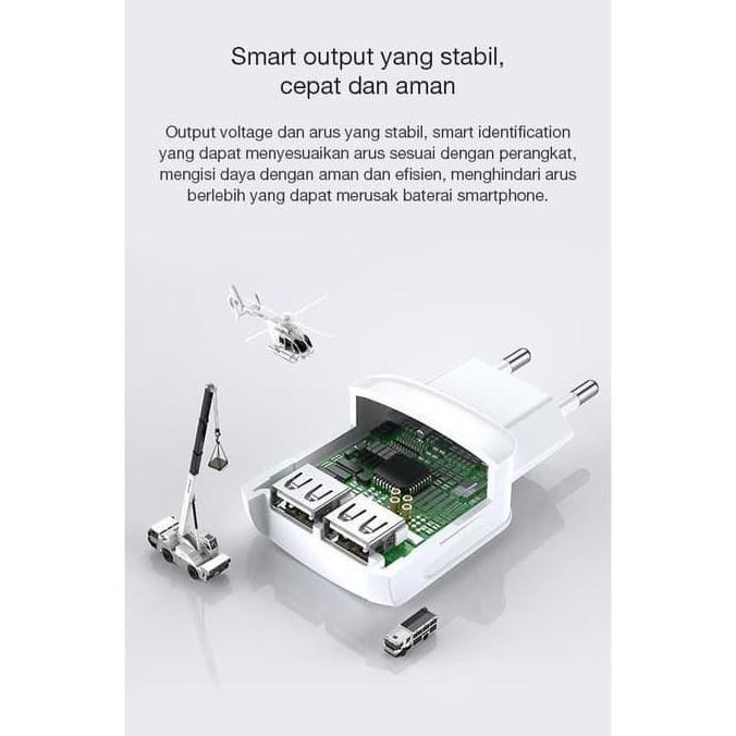 Adapter Charger Robot RT-K6 2usb Kepala Casan Charger Robot Original