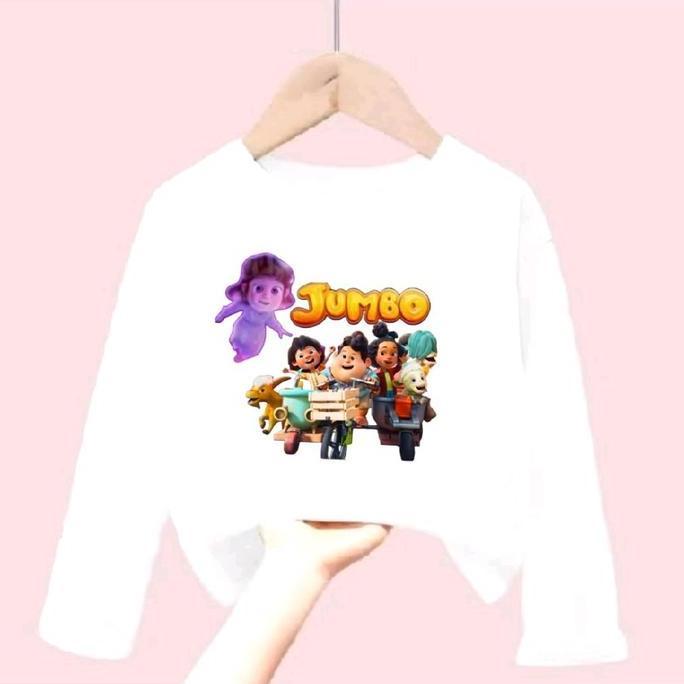 BL4 - Baju kaos Lengan Panjang Anak remaja dan dewasa motif Jumbo