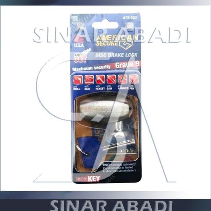 AMERICAN SECURE KUNCI GEMBOK CAKRAM PIRINGAN GEMBOK MOTOR ANTI MALING