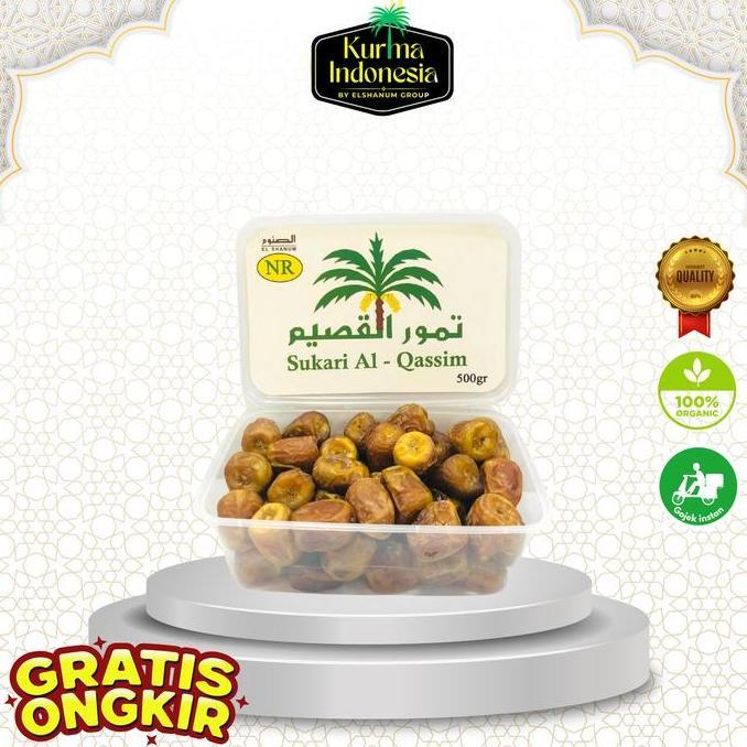 Kurma Sukari Jumbo al-qassim 1 kg Kemasan toples Thinwall - Kurma Indonesia
