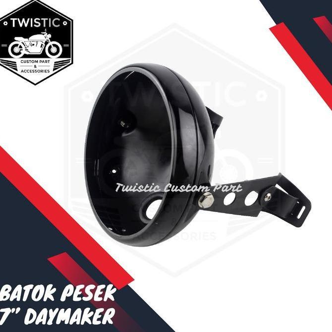 Cover Batok Pesek Lampu Daymaker 7 Inch Motor & Bracket Kupingan