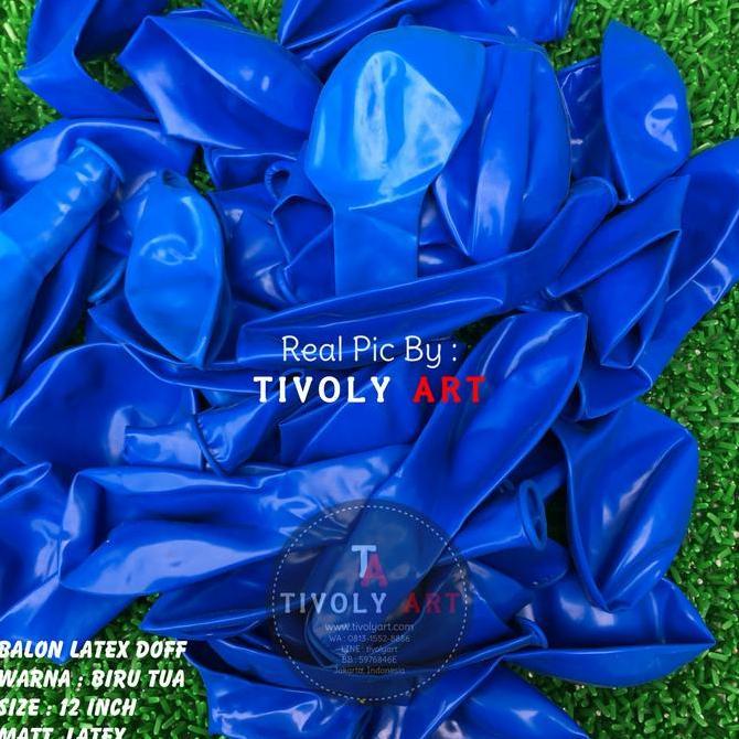 Disiniaja- Balon Latex Doff Biru Tua / Balon Doff Biru Tua