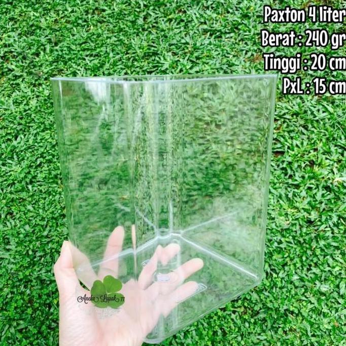 Lansungsand- Gojek Toples Acrylic Paxton 4 Liter Tanpa Sambungan Toples Cupang