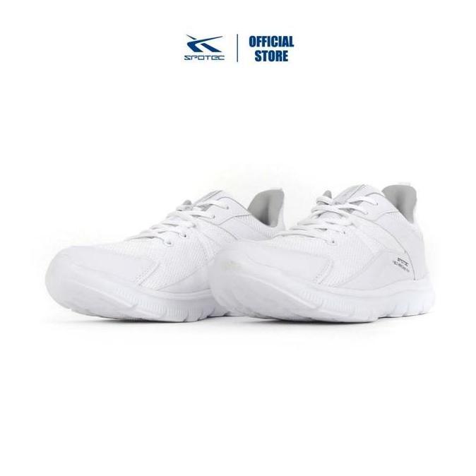Ready Spotec Sneakers Brian Sepatu Sneakers Pria Wanita - Putih Putih | Original 100%