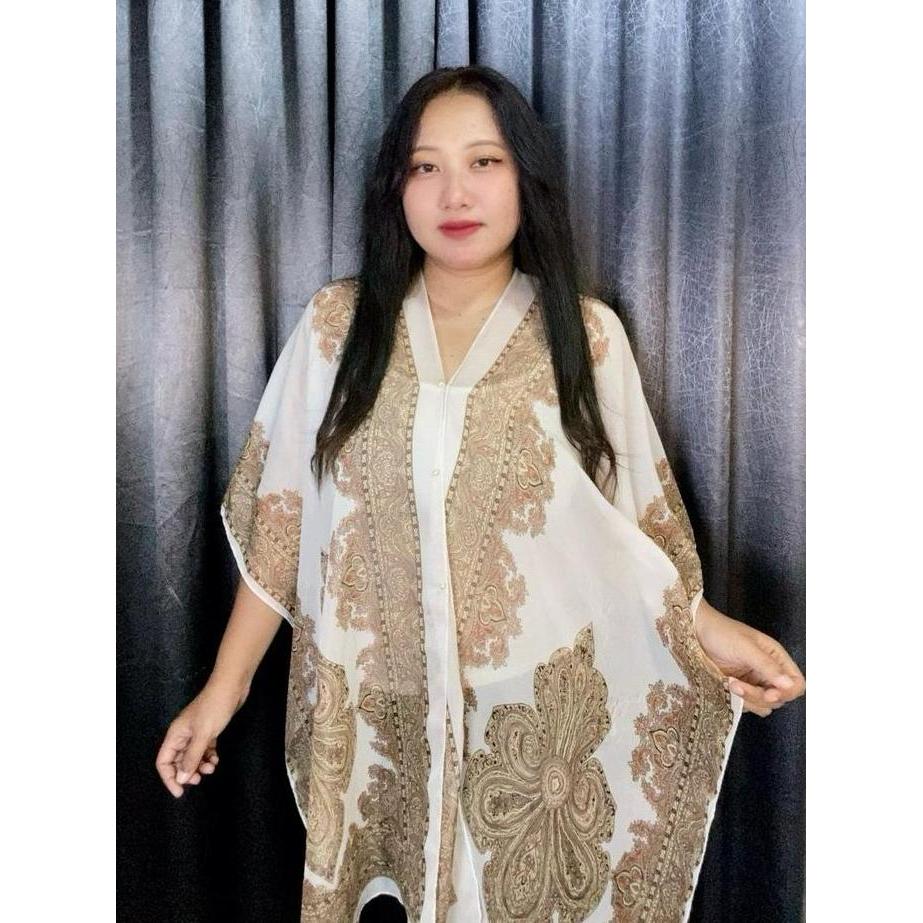 Outer Sifon selendang mutiara bunga jambu mete Eropa dan Amerika selendang pelindung sinar matahari 