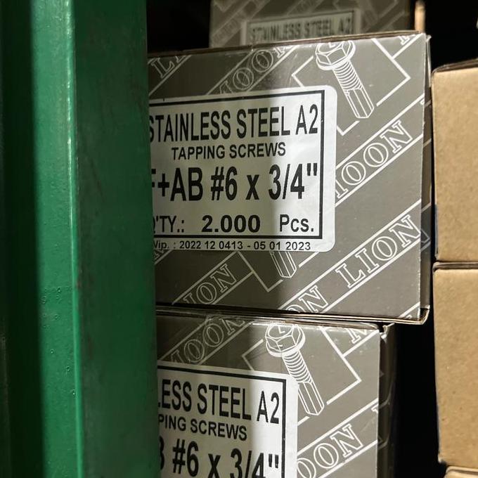Lansungkirim- Skrup Tapping Fh (Flat Head) Stainless Steel 6 X 3/4
