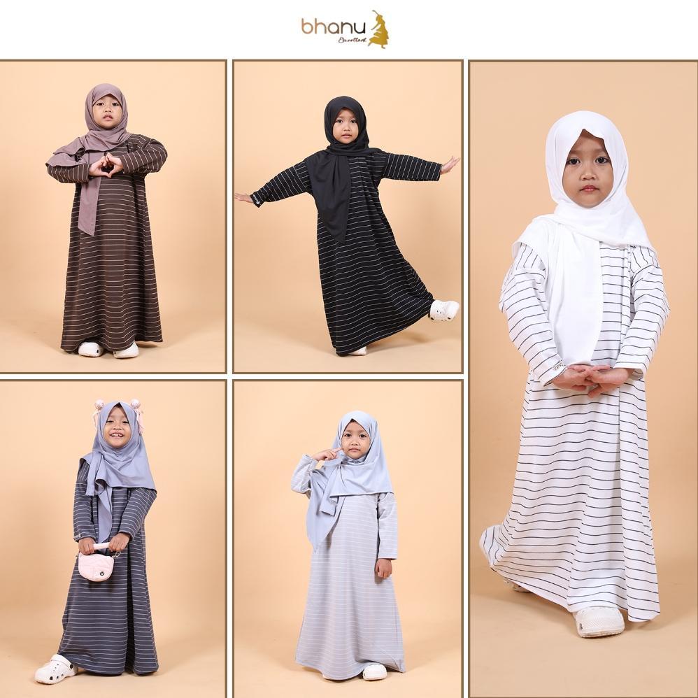 Saless Bhanu - Lubna Kids Abaya Set Hijab Bahan Premium