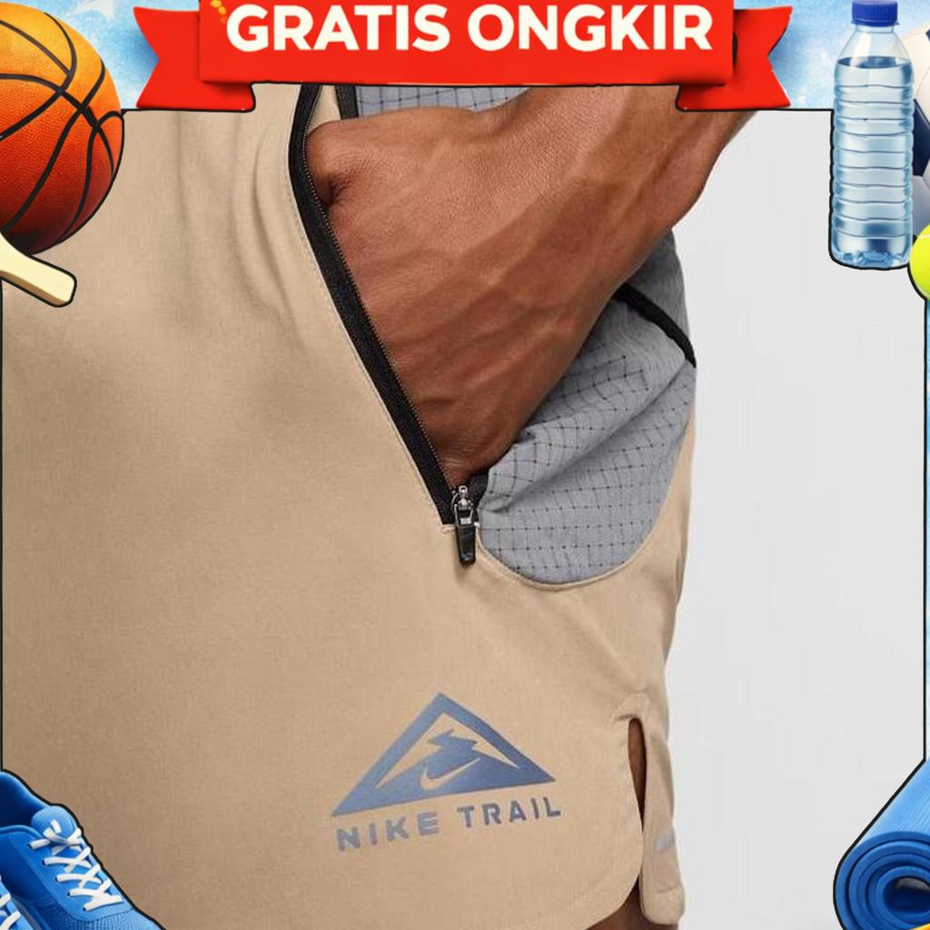 Nike Trail Dri-Fit Flex Stride 5-Inch MenS Running Shorts - Khaki