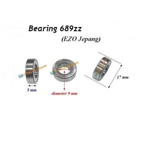 DR115 - bearing 689z ezo jepang Bearing 689zz EZO Jepang Bearing Industri 689z Japan Bearing 689z