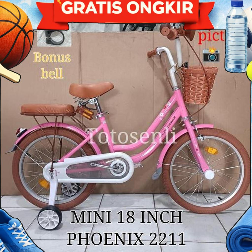 Sepeda Anak Mini 18 Inch New Phoenix 2211 Sepeda Anak Perempuan Mini 18 Inch