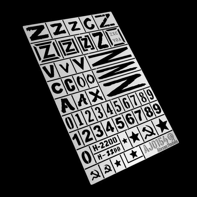 ALEXEN AJ0154 Modern Russia-Ukraine War Russian Military Z Symbol IFF Symbols and Numbers Masking, 1