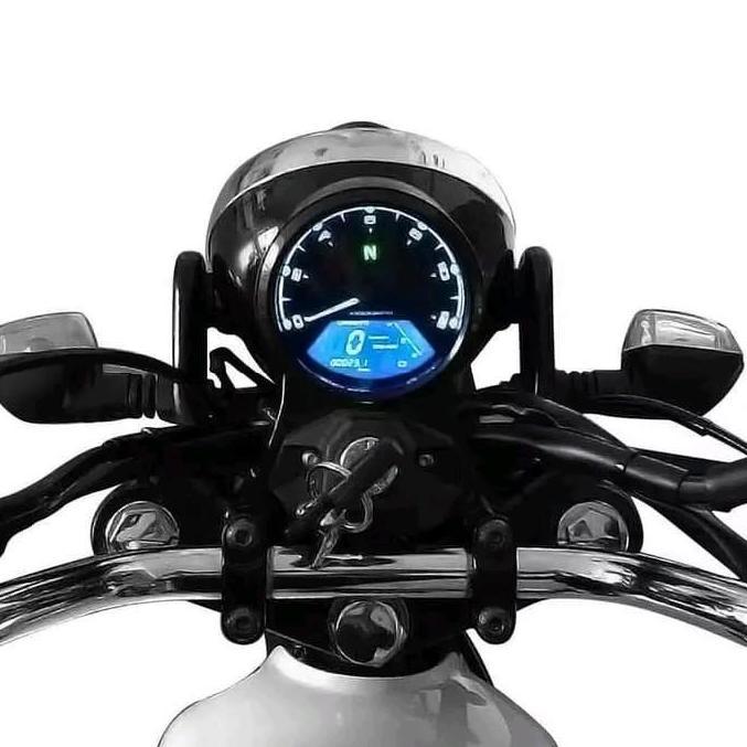 Spidometer Digital Babon Diameter 9Cm Bulat Hitam Motor Vespa Px Tiger Old New Rx King W175 Xsr Vixi
